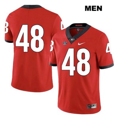 Men's Georgia Bulldogs NCAA #48 Jarrett Freeland Nike Stitched Red Legend Authentic No Name College Football Jersey OAD1654HS